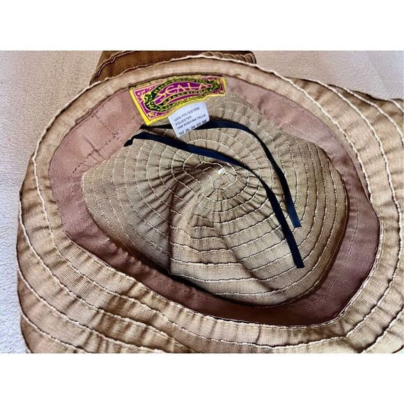 Scala Sun Hat Tan OS One Size Floppy Brim Packable Beach Wedding Summer Shade - Picture 6 of 7